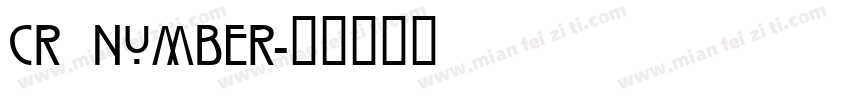 cr number字体转换